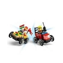 LEGO City 60458 Pack de bolides de course : camion de pizza contre cam