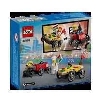 LEGO City 60458 Pack de bolides de course : camion de pizza contre cam