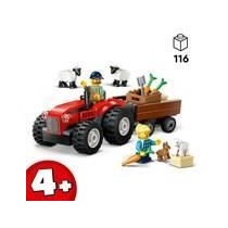 LEGO City 60461 Tracteur agricole rouge avec remorque et moutons - Jeu