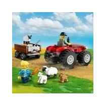 LEGO City 60461 Tracteur agricole rouge avec remorque et moutons - Jeu