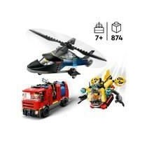 LEGO City 60462 Hélicoptere, camion de pompiers et sous marin modulab