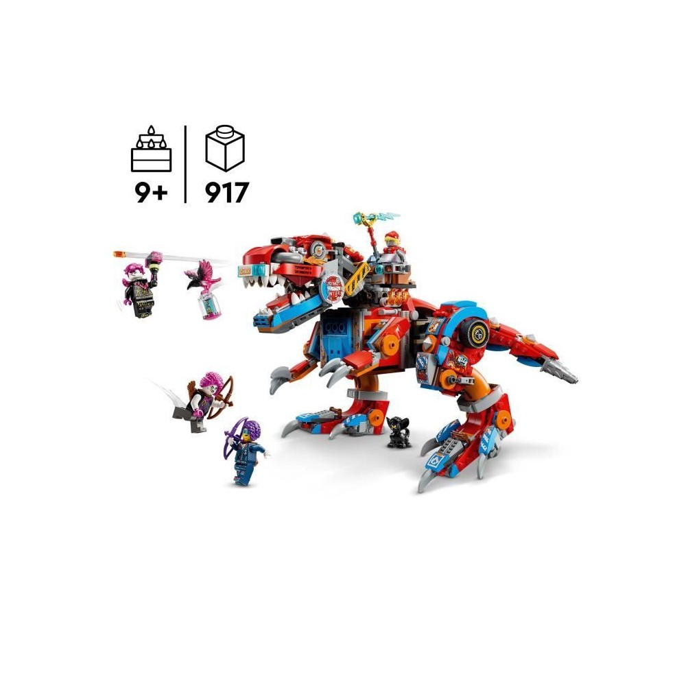 LEGO DREAMZzz 71484 Le Robot Dinosaure C-Rex de Cooper - Figurine T. r