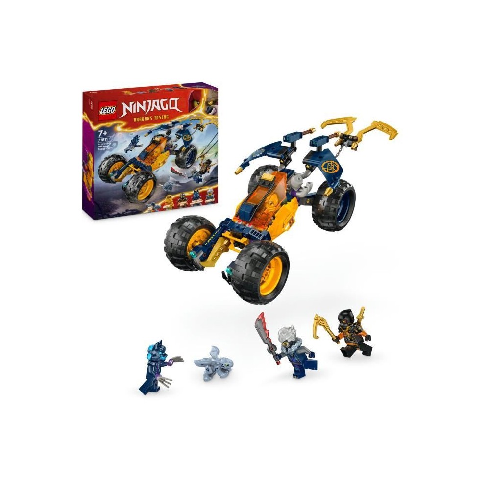 LEGO NINJAGO 71811 Le Buggy Tout-Terrain Ninja d'Arin, Set avec Dragon