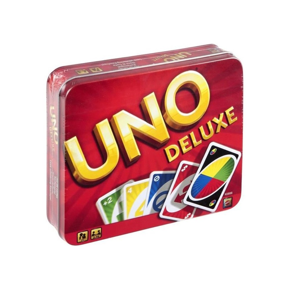 Mattel Games - Uno Deluxe - Jeu de Cartes Famille - 7 ans et + K0888