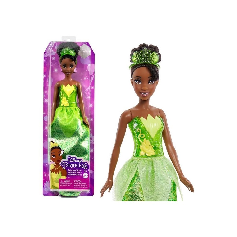 Tiana Poupée 29 cm, Mattel Poupée Disney Princesses habillage et acc