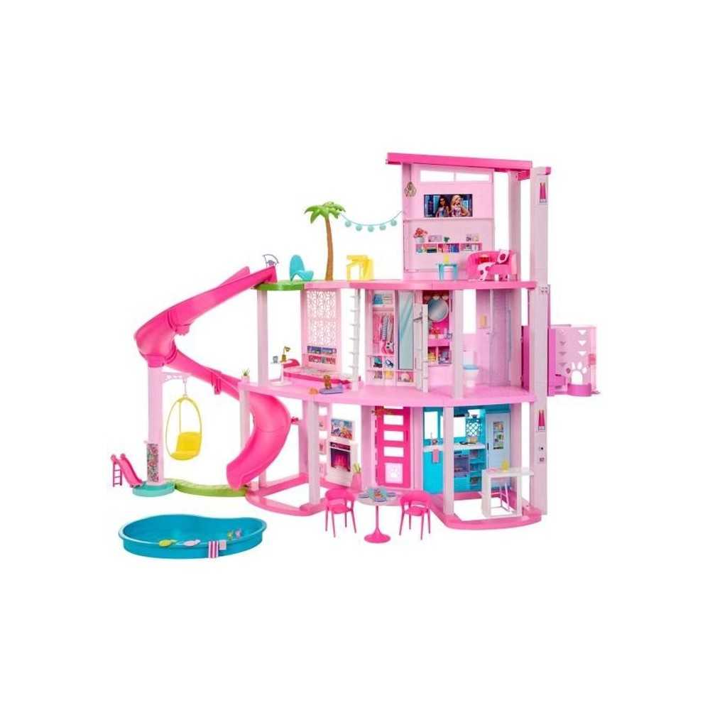 Barbie-Maison de Reve-Maison de poupée 3 niveaux, piscine et tobogga