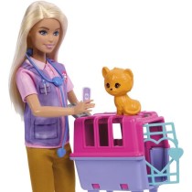 Barbie-Sauvetage d'Animaux-Coffret poupée blonde et accessoires HRG50