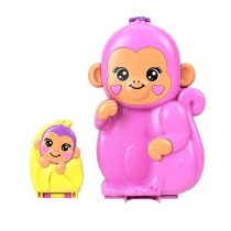 Polly Pocket-Maman Singe et Son Bébé-Coffret 2 mini-figurines HWP04