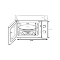 Micro-ondes - OCEANIC - OCEAMO20B12 - 20L - noir - Monofonction