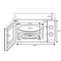 Micro-ondes - OCEANIC - OCEAMO20W12 - 20L - blanc - Monofonction