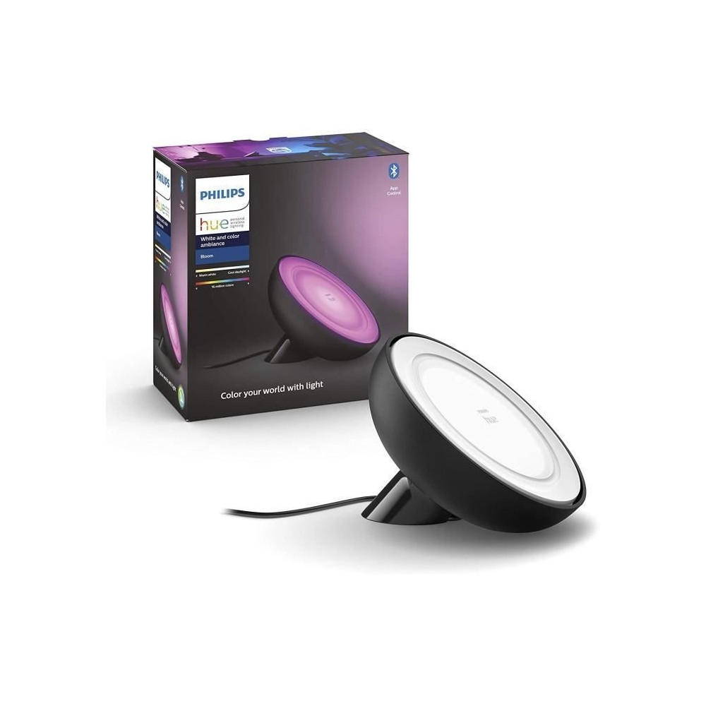 Philips Hue White & Color Ambiance, lampe Bloom, Noir, compatible Blue