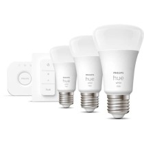 PHILIPS Hue White Kit de démarrage ampoule LED connectée 9,5W - E27