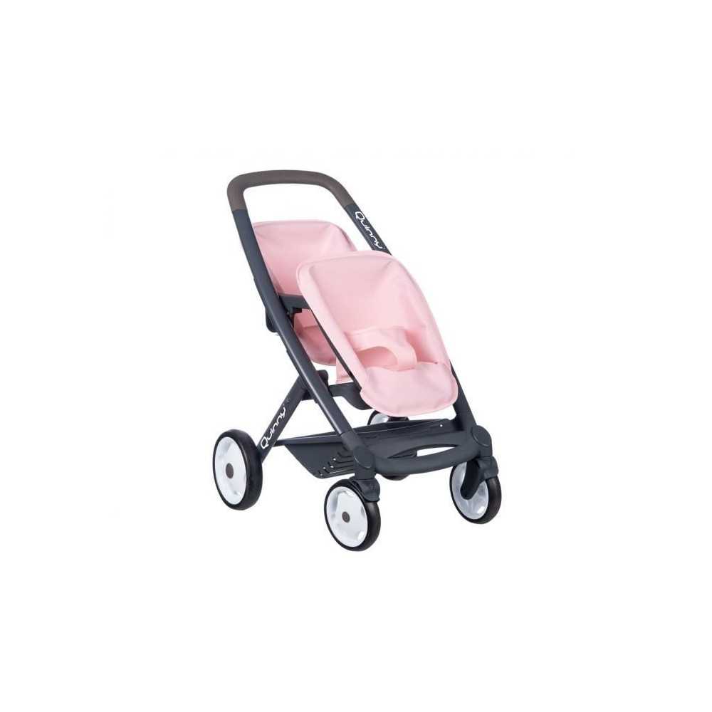 Smoby - Maxi Cosi - Pousette jumeaux - Poupée 42 cm Maximum - Rose -