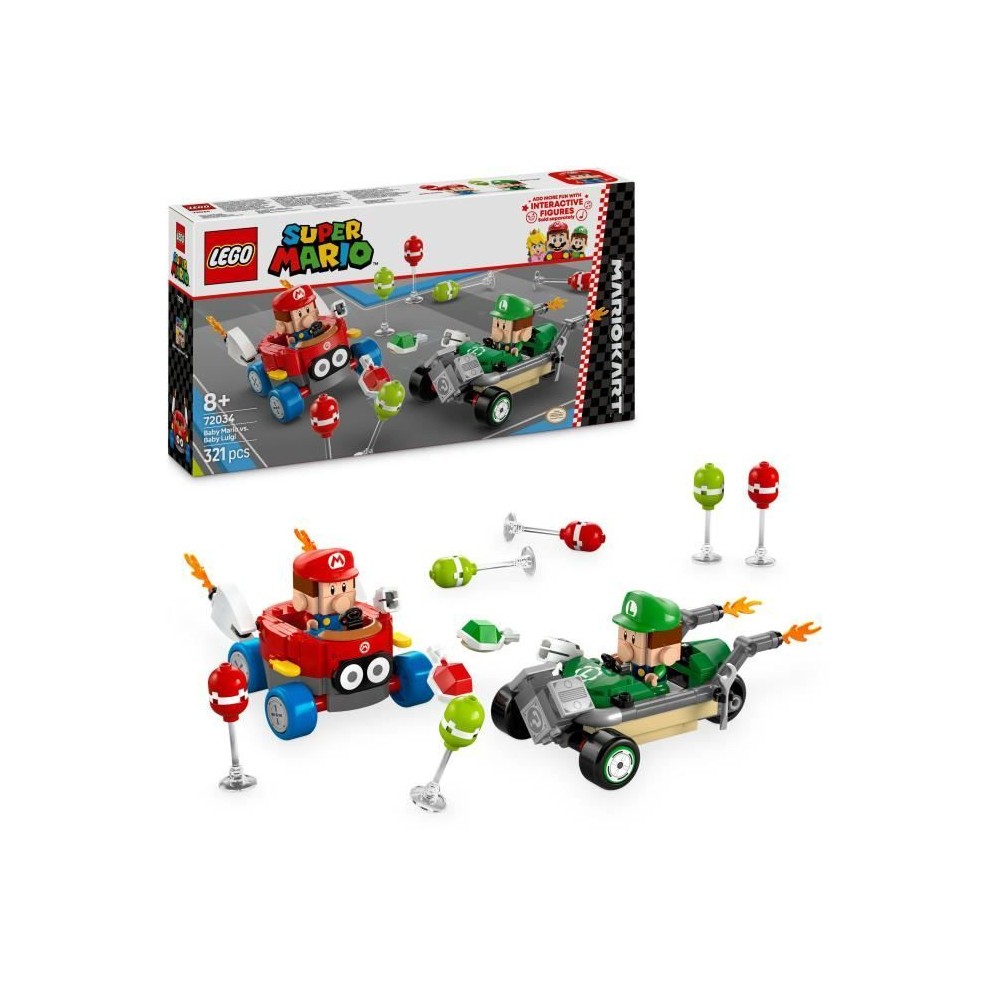 LEGO Super Mario 72034 Mario Kart – Bébé Mario contre Bébé Luigi