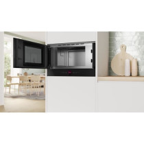 Micro-ondes simple encastrable - BOSCH SER8 - BFL7221B1 - Noir - 21 L