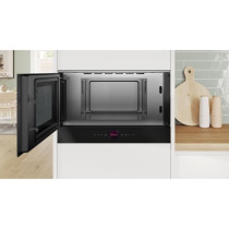 Micro-ondes simple encastrable - BOSCH SER8 - BFL7221B1 - Noir - 21 L