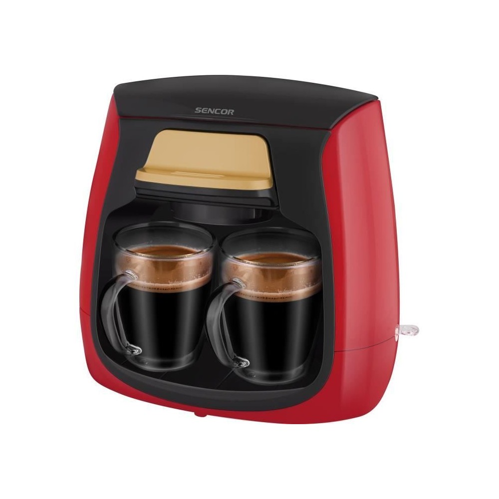 Machine a café - SENCOR - SCE 2101RD - 0,3 L - 500 W - 2 tasses inclu