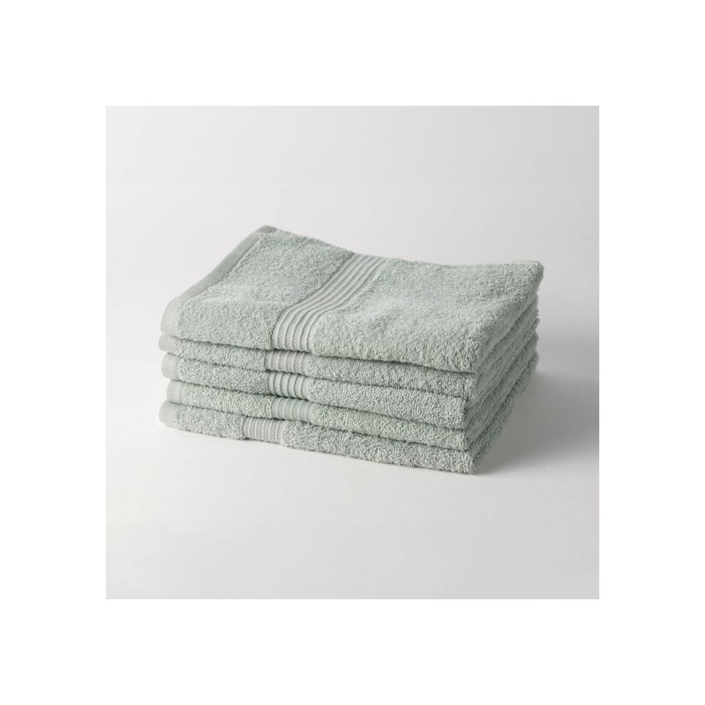 TODAY Essential - Lot de 5 draps de bain 70x130 cm 100% Coton coloris