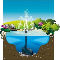 Pompe de bassin filtrante Powerclear 5000 - UBBINK - Jet d'eau et filt