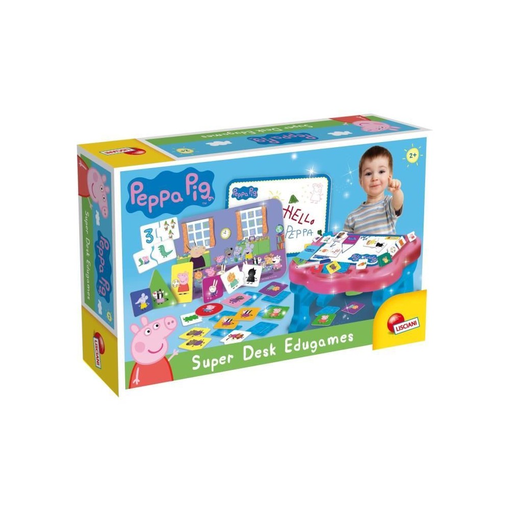 Bureau d'activités Peppa Pig Super Desk - LISCIANI GIOCHI - 10 jeux