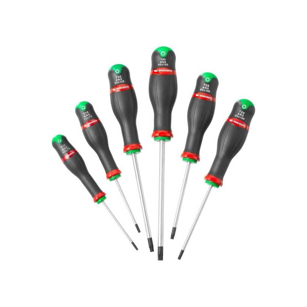 Jeu de 6 tournevis PROTWIST Torx - FACOM - ATX.J6PB