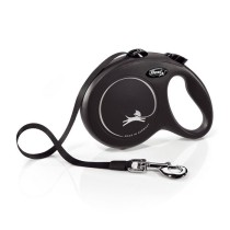 Laisse enrouleur pour chien FLEXI New CLASSIC - Taille M - 5m - Noir