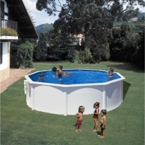 GRE - Kit Piscine hors sol acier ronde blanche - Ø480 x 122 cm (Livr