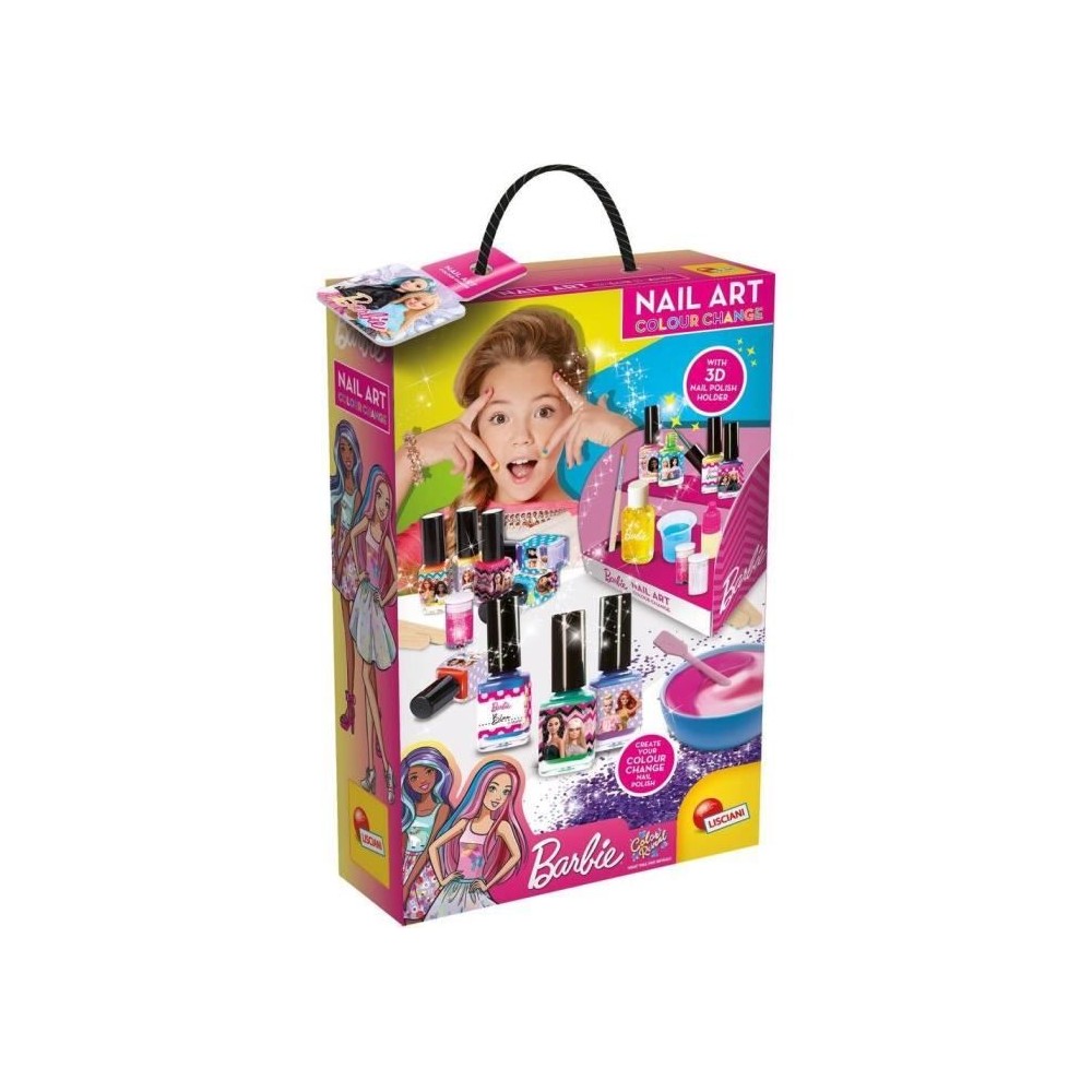 Vernis a ongles Barbie nail art color qui change de couleur - Lisciani