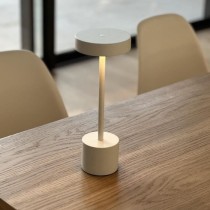 Lampe de table sans fil - LUMISKY - ROBY WHITE - H30 cm - Touch en alu