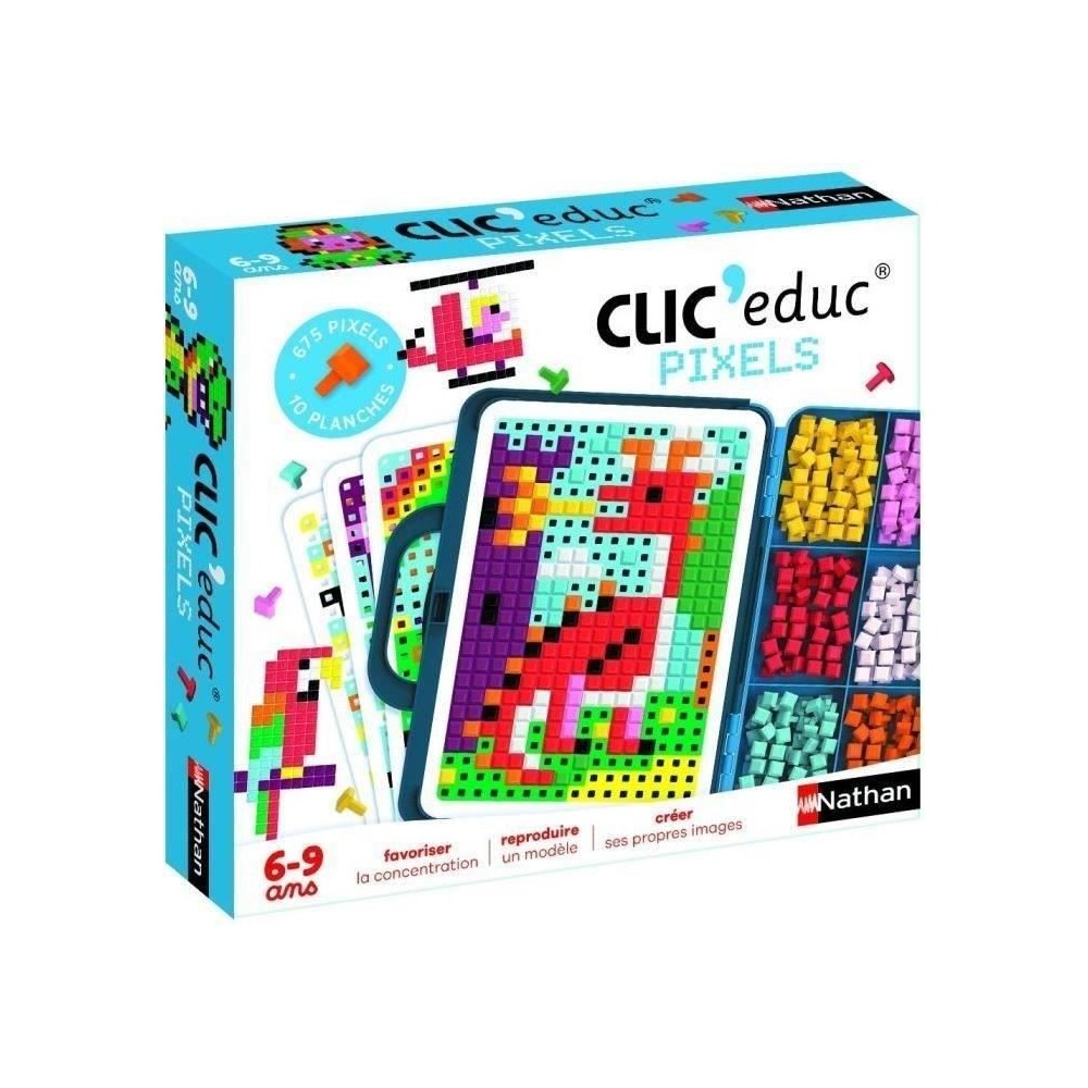 CLIC EDUC PIXELS - Jeu de création - NATHAN - Reconnaissance des coul