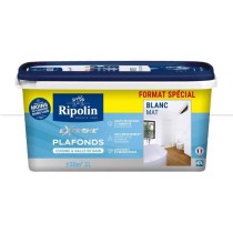 Peinture plafond pour piece humides mat blanc 3L Ripolin