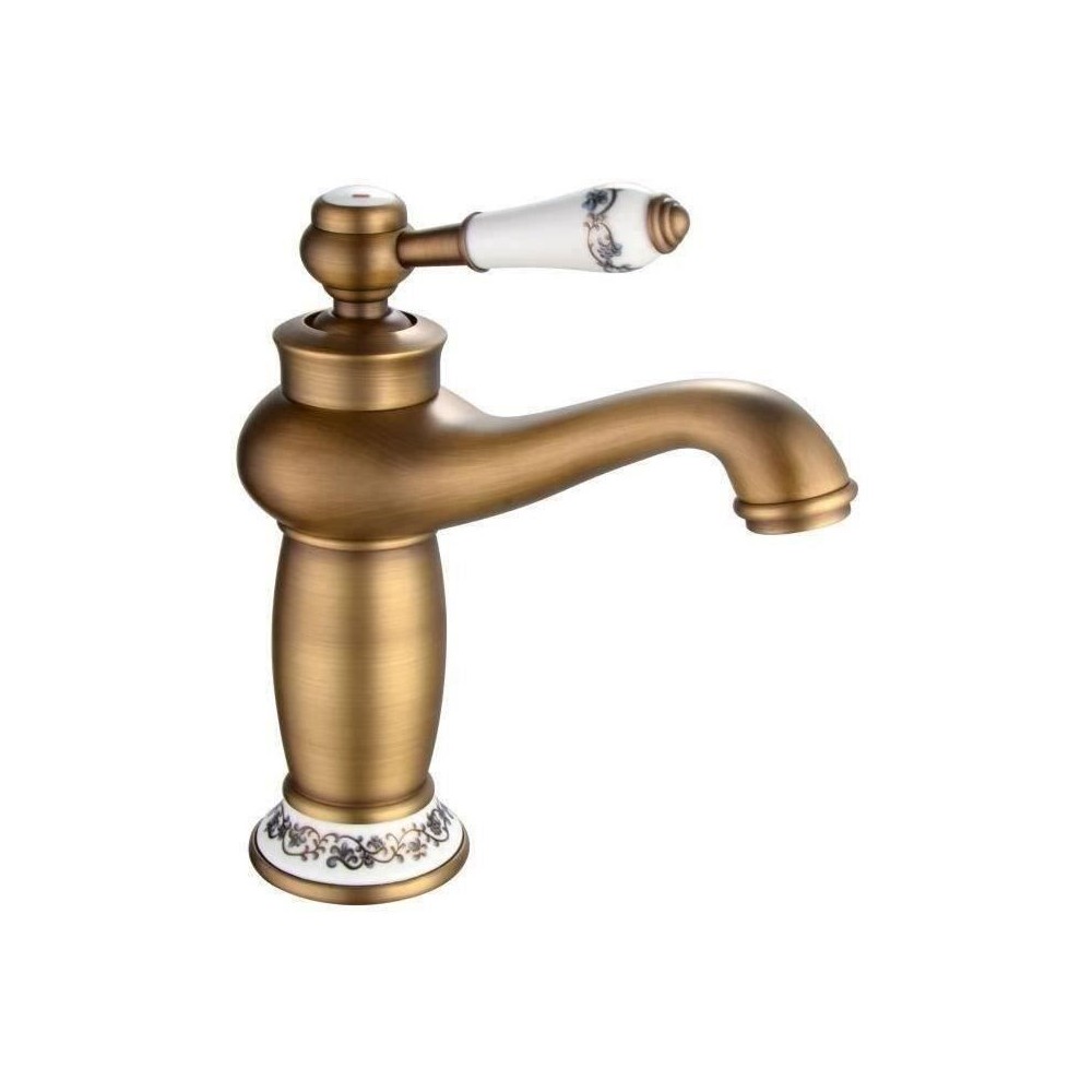 Mitigeur lavabo ROUSSEAU MARPLE vieux bronzé - cartouche céramique e