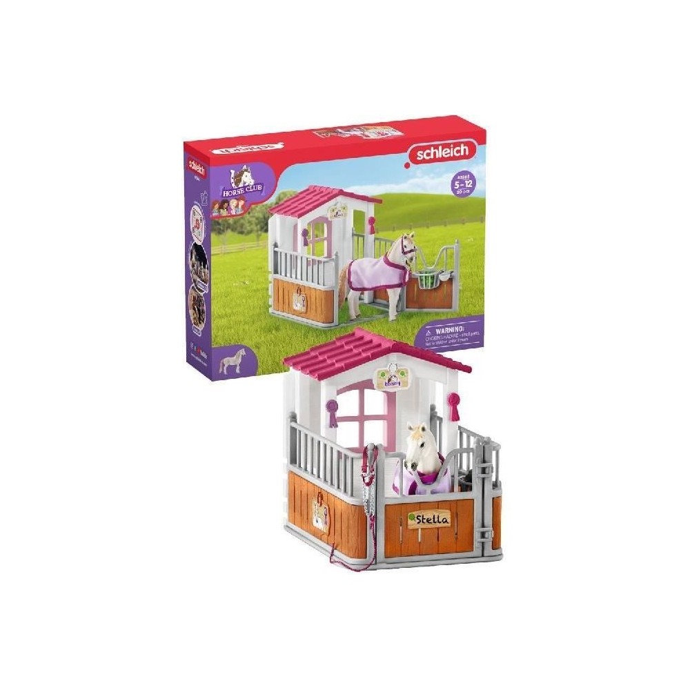 Box avec jument Lusitanienne, coffret schleich avec 12 éléments dont