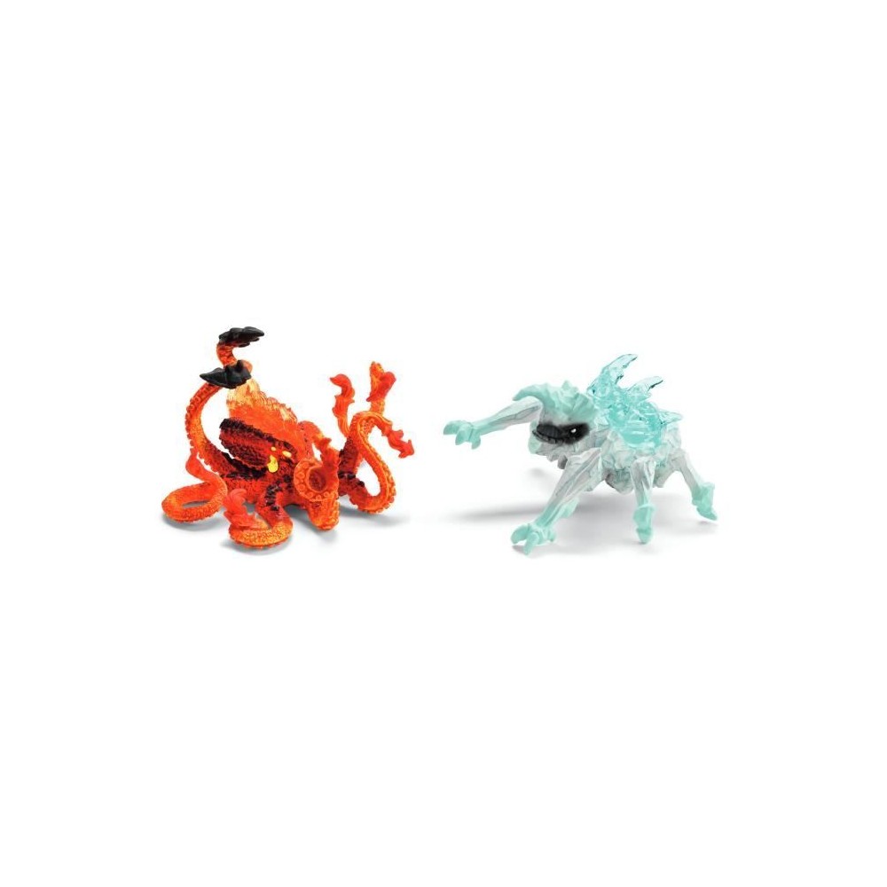 Figurines Duo Pieuvre de Lave vs Insecte de Glace, SCHLEICH 70826 Eldr