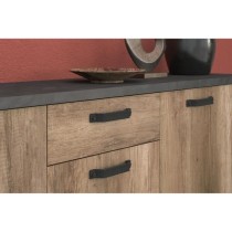 Buffet - STEIN - Chene et steam black - 3 portes - 1 tiroir - 182 x 40