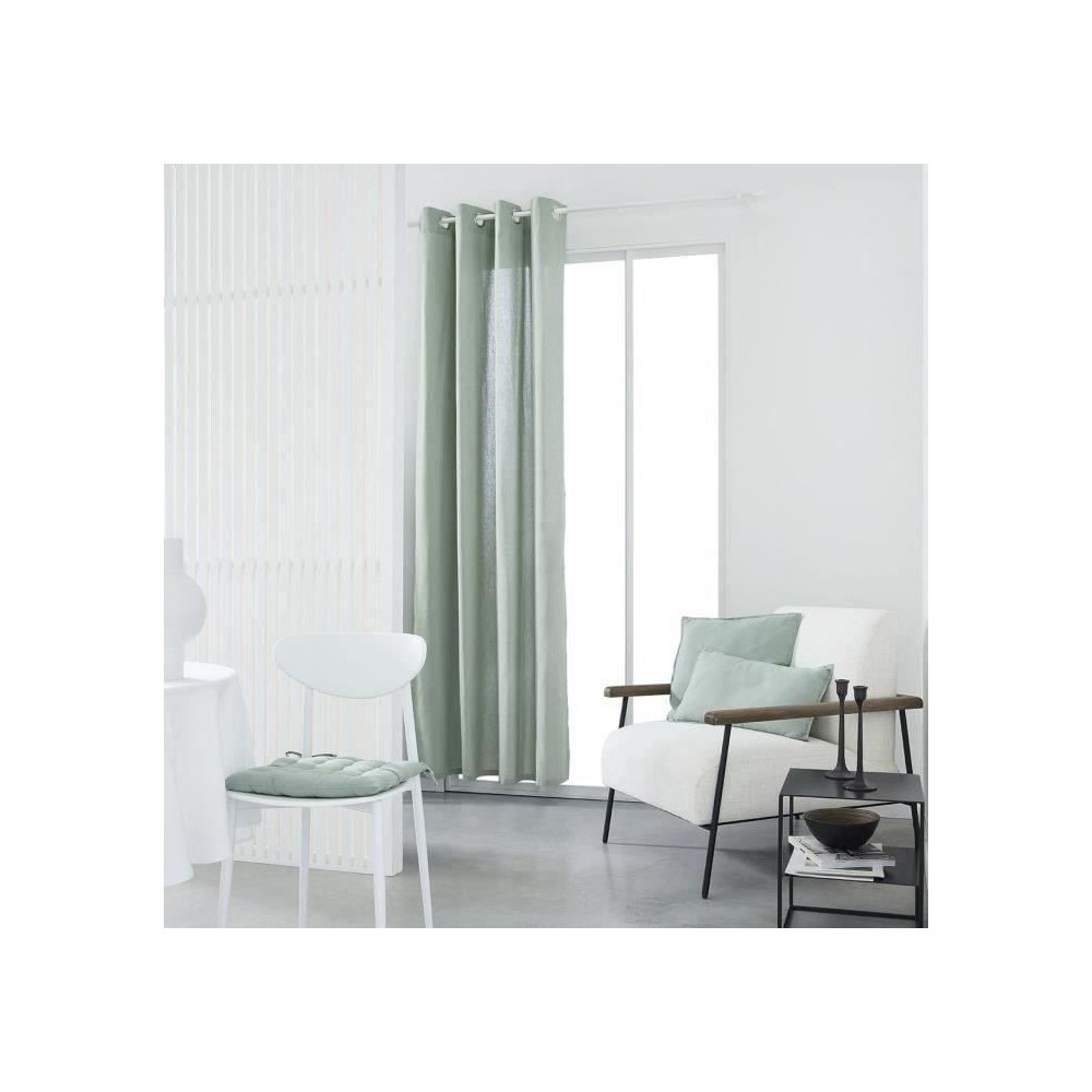 Rideau a oeillets - TODAY - 140x240cm - 100% Coton - Celadon