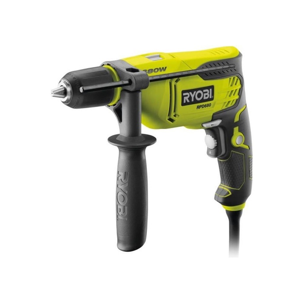 RYOBI - Perceuse a percussion 680 W - 3 000 cp/min - mandrin 13 mm - b