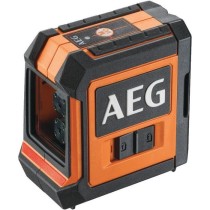 AEG - Niveau laser croix, portée 15 m, laser rouge, 2 lignes, avec 1