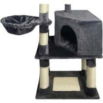 SWIFTY Arbre a chat - 55 x 40 x 138 cm - Gris foncé - 3 plateformes,