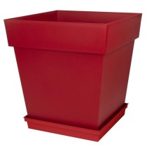 EDA Soucoupe carrée Toscane - 40 cm - Rouge