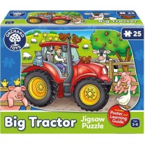 Puzzle - ORCHARD - Le tracteur - Multicolore - Rouge - 3 ans et plus