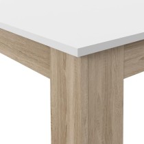 Table a manger PILVI - 6 a 8 personnes - Blanc mat et chene sonoma - C