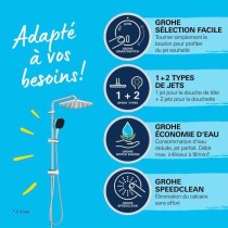 Colonne de douche avec inverseur manuel - Economie d'eau - GROHE Vital