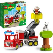 LEGO 10969 DUPLO Town Le Camion de Pompiers, Jouet Éducatif, Figurine