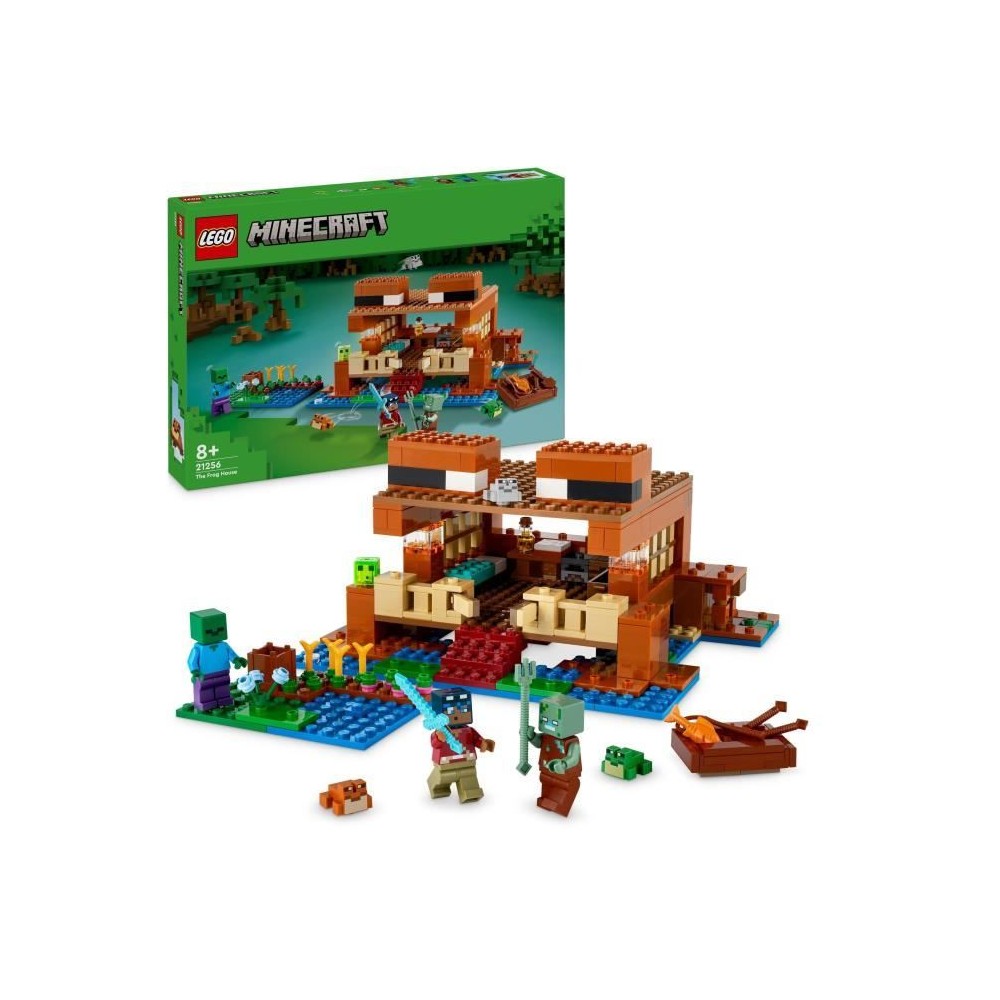 LEGO 21256 Minecraft La Maison de la Grenouille, Jouet avec Figurines