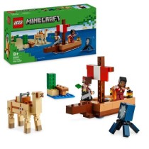 LEGO Minecraft 21259 Le Voyage du Bateau Pirate, Set de Construction e