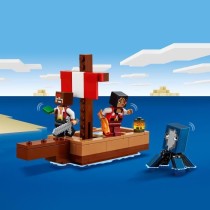 LEGO Minecraft 21259 Le Voyage du Bateau Pirate, Set de Construction e