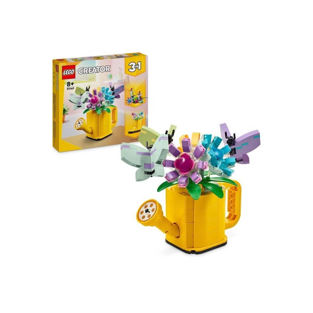 LEGO 31149 Creator 3en1 Les Fleurs dans l'Arrosoir, Jouet pour Enfants