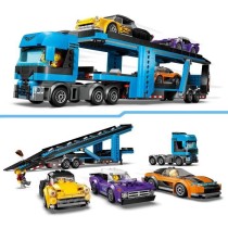 LEGO City 60408 Le camion de transport de voitures de sport, 4 véhicu