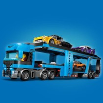 LEGO City 60408 Le camion de transport de voitures de sport, 4 véhicu